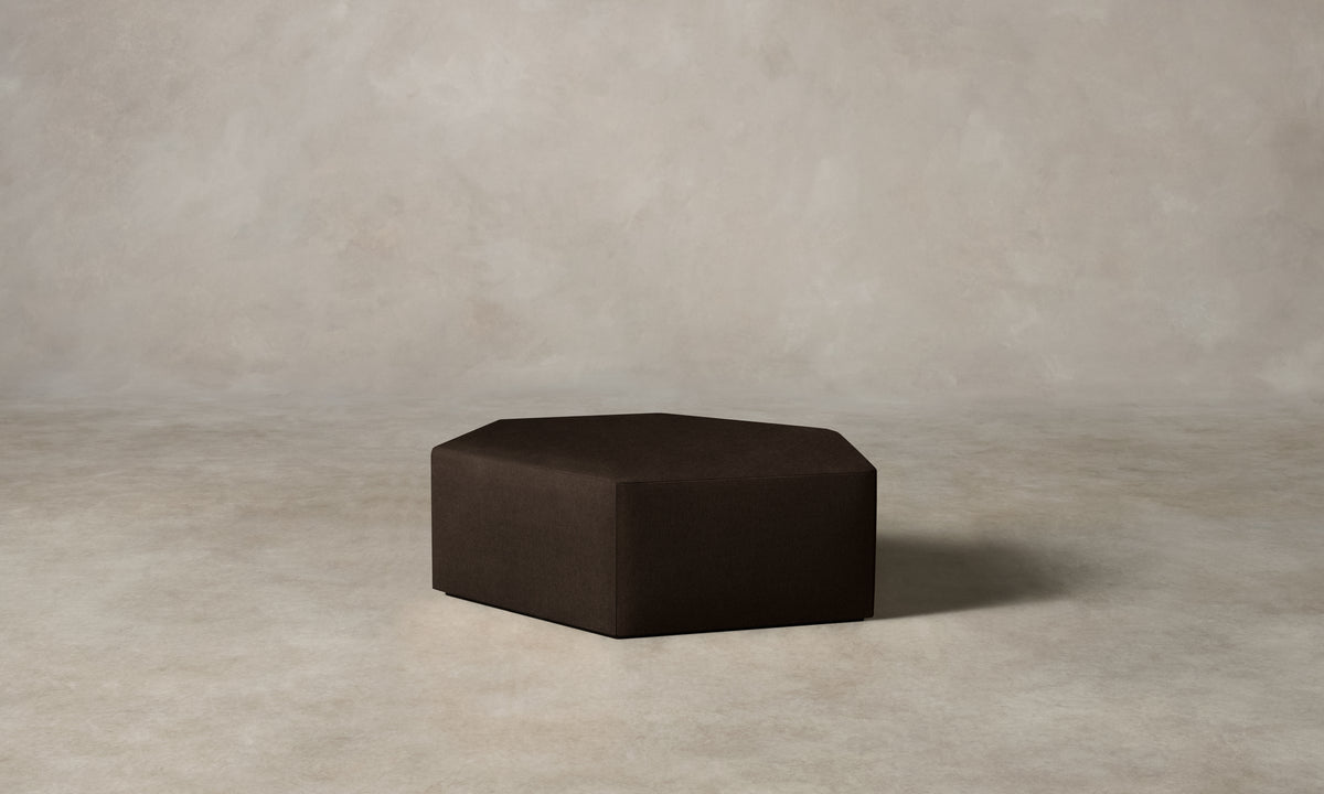 The Trivena Ottoman - Italian Brushed Wool Cocoa
