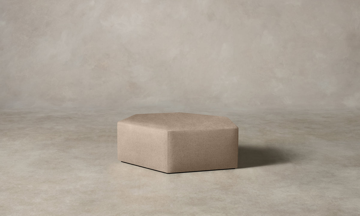 The Trivena Ottoman - Italian Brushed Wool Fox