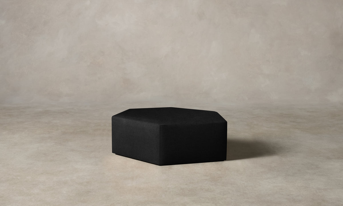 The Trivena Ottoman - Italian Brushed Wool Pepper