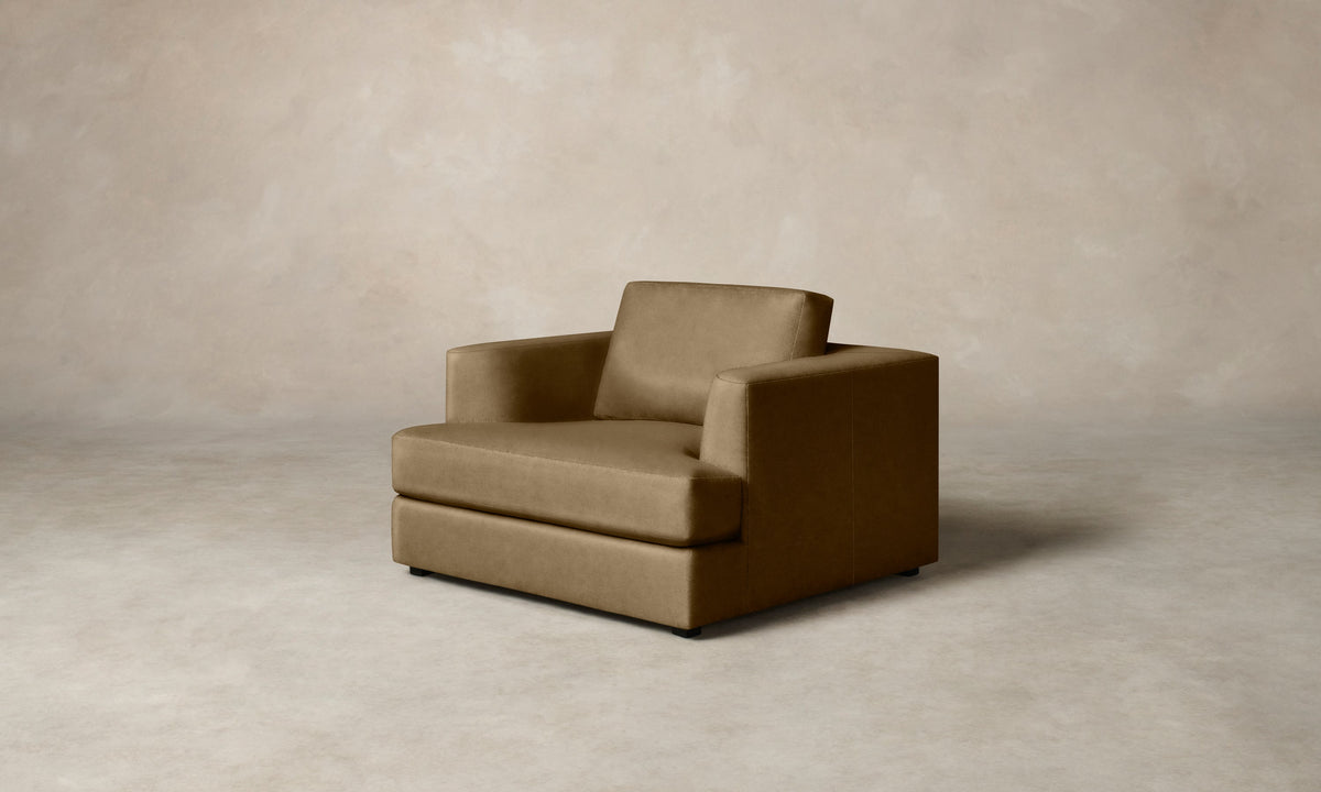 The Varick Chair-and-a-Half - Costa Leather Portobello