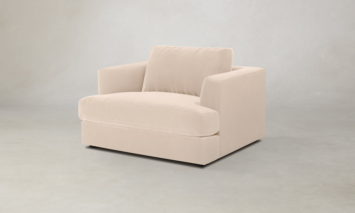 The Varick Chair-and-a-Half - Marled Alpaca Velvet Rosette