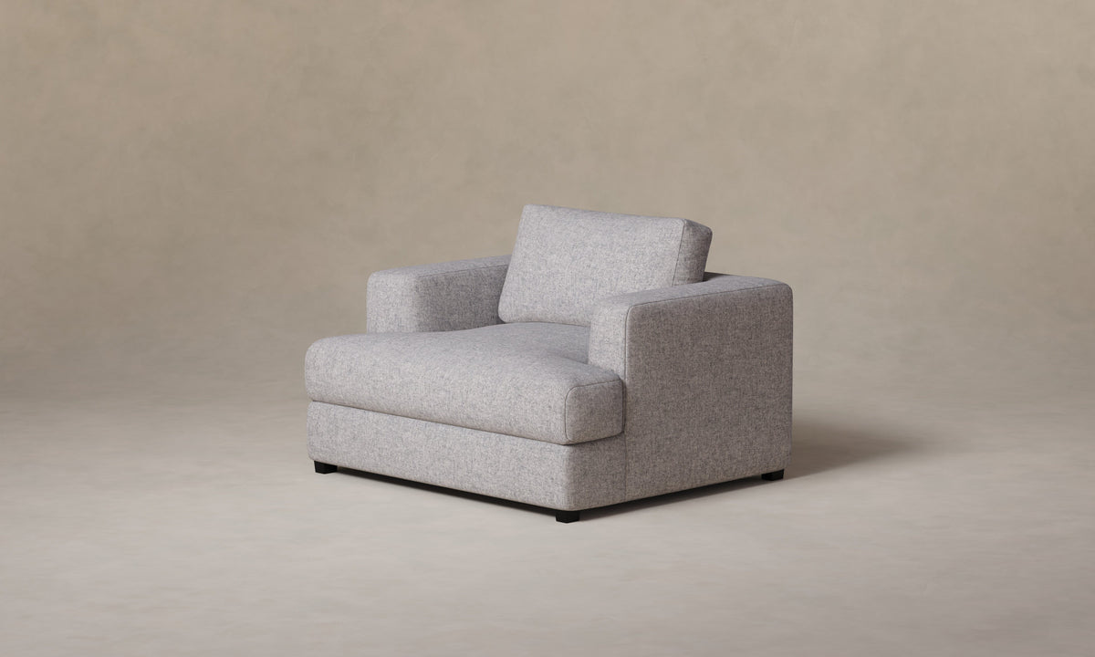 The Varick Chair-and-a-Half - Italian Brushed Wool Moon