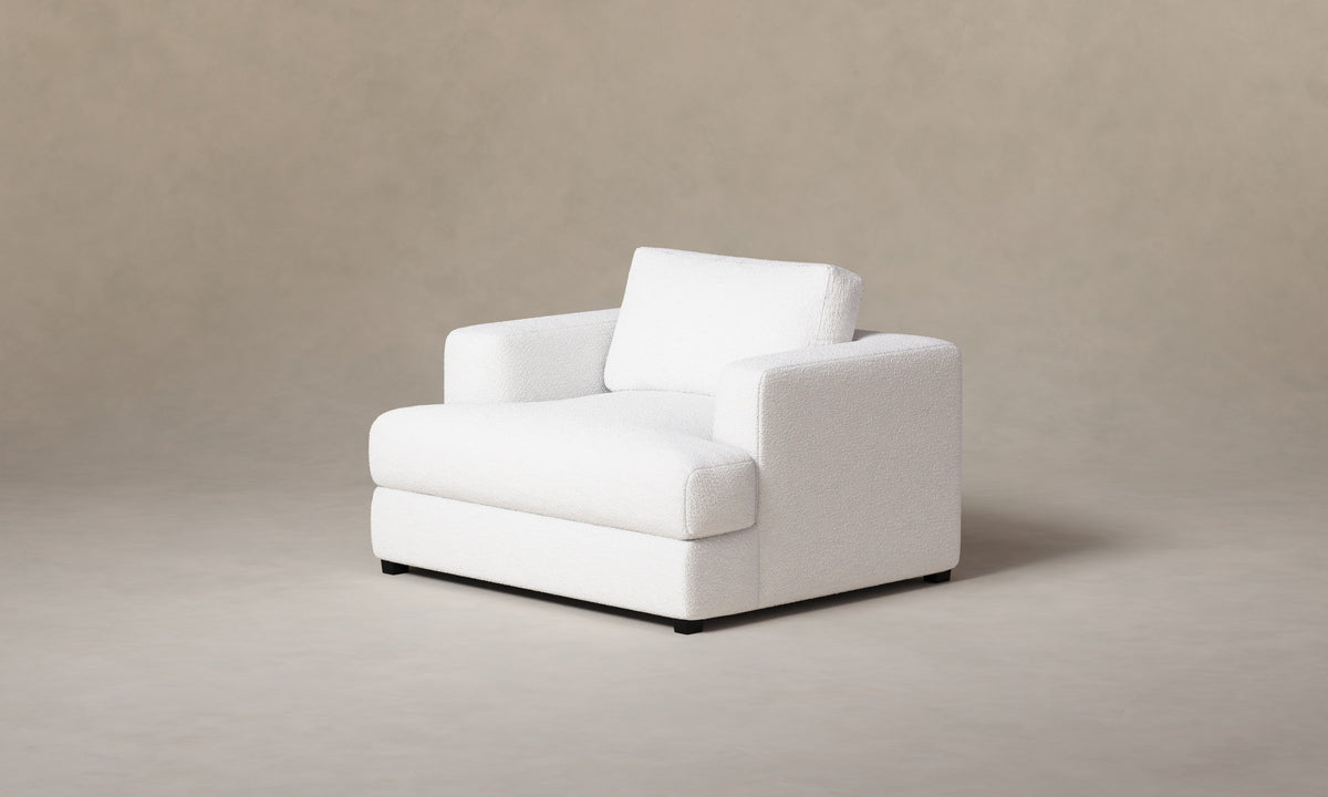 The Varick Chair-and-a-Half - Performance Bouclé Polar