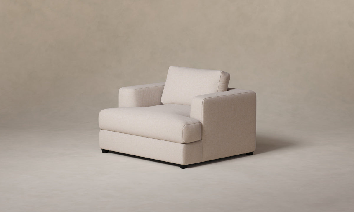 The Varick Chair-and-a-Half - Performance Linen Weave Beige