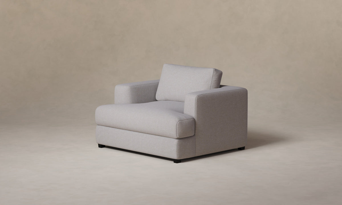 The Varick Chair-and-a-Half - Performance Linen Weave Cloud