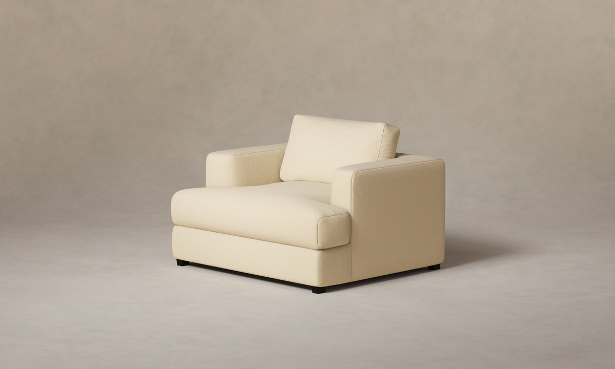 The Varick Chair-and-a-Half - Performance Linen Weave Flour