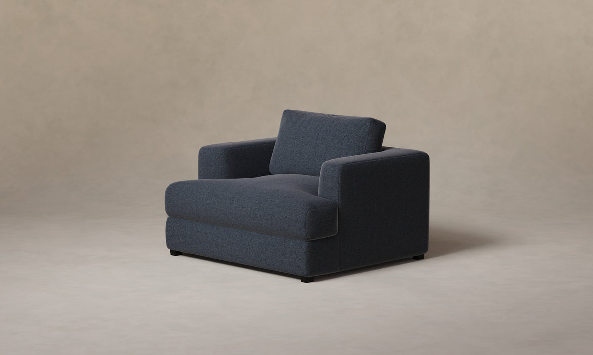 The Varick Chair-and-a-Half - Performance Textural Weave Marina