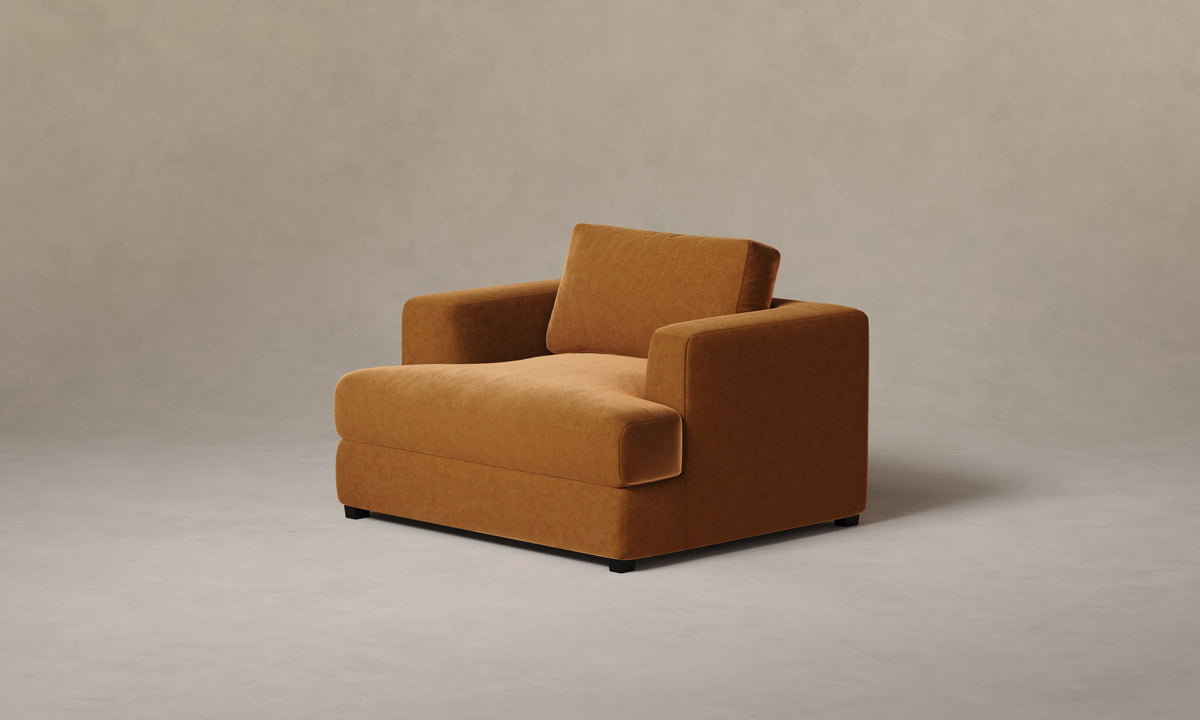 The Varick Chair-and-a-Half - Performance Velvet Cider