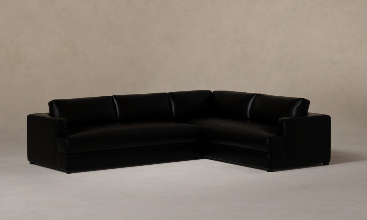 The Varick Sectional - Costa Leather Jet
