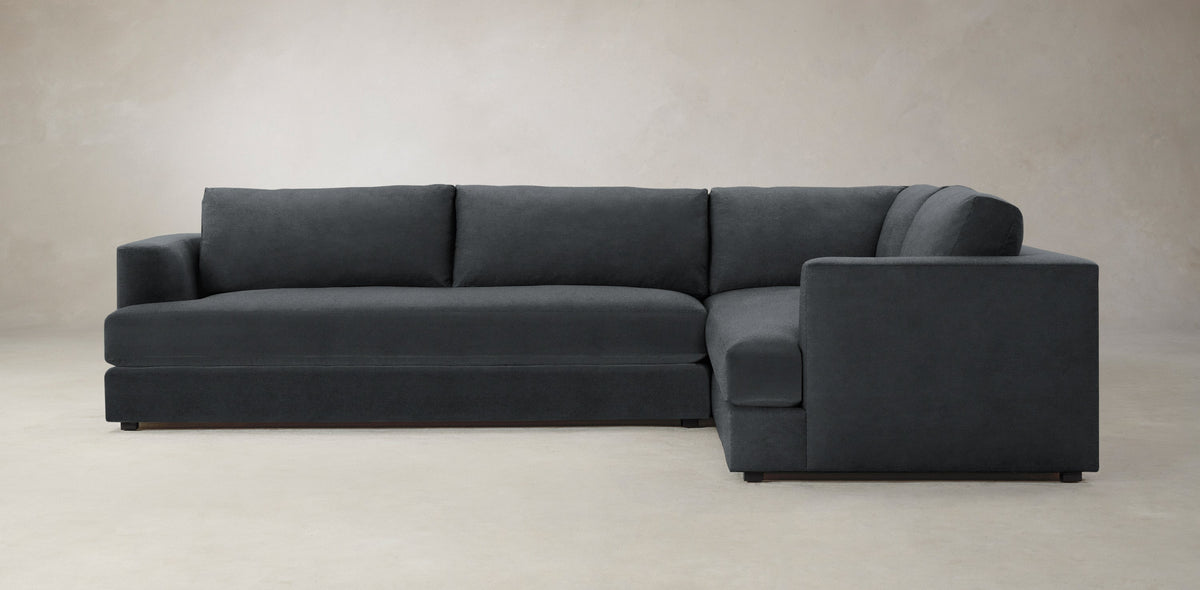 The Varick Sectional - Marled Alpaca Velvet Basalt