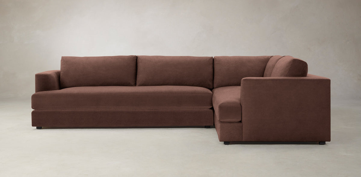 The Varick Sectional - Marled Alpaca Velvet Molasses