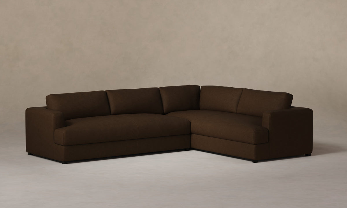 The Varick Sectional - Nubuck Leather Espresso