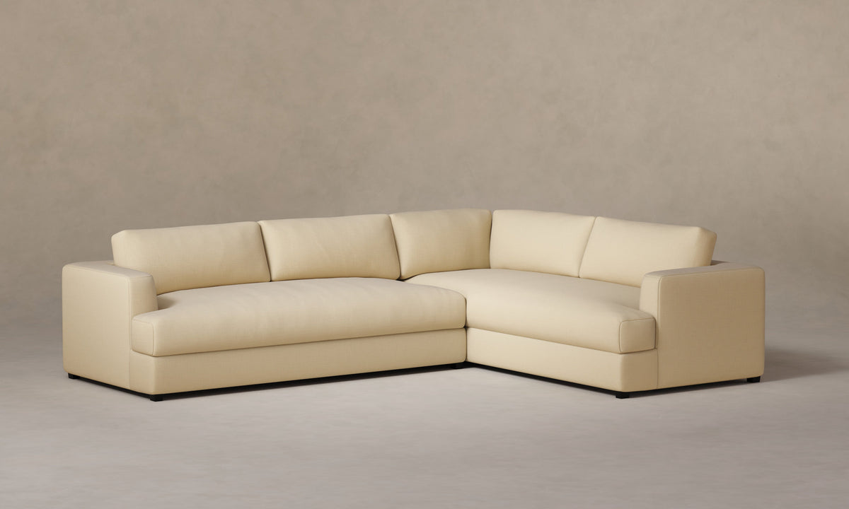 The Varick Sectional - Performance Linen Weave Flour