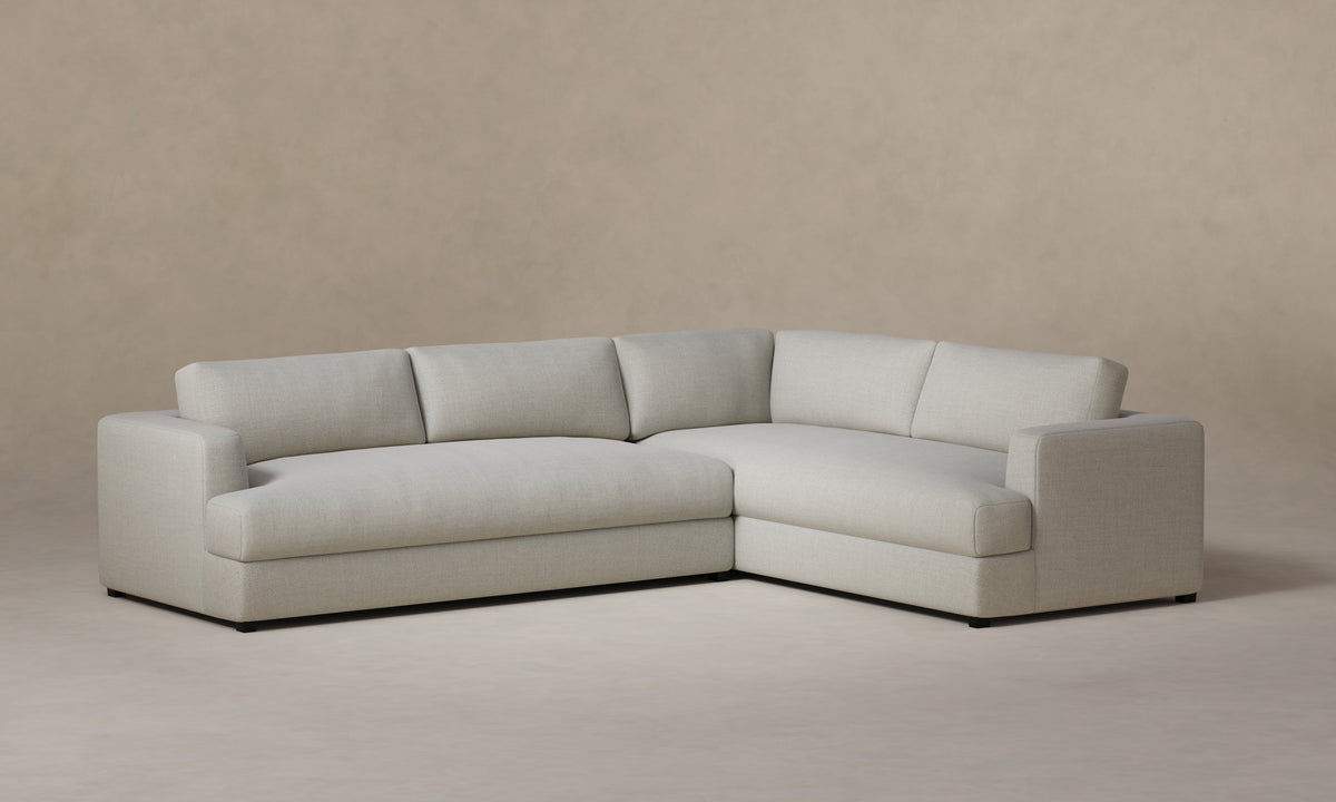 The Varick Sectional - Performance Textural Weave Breeze
