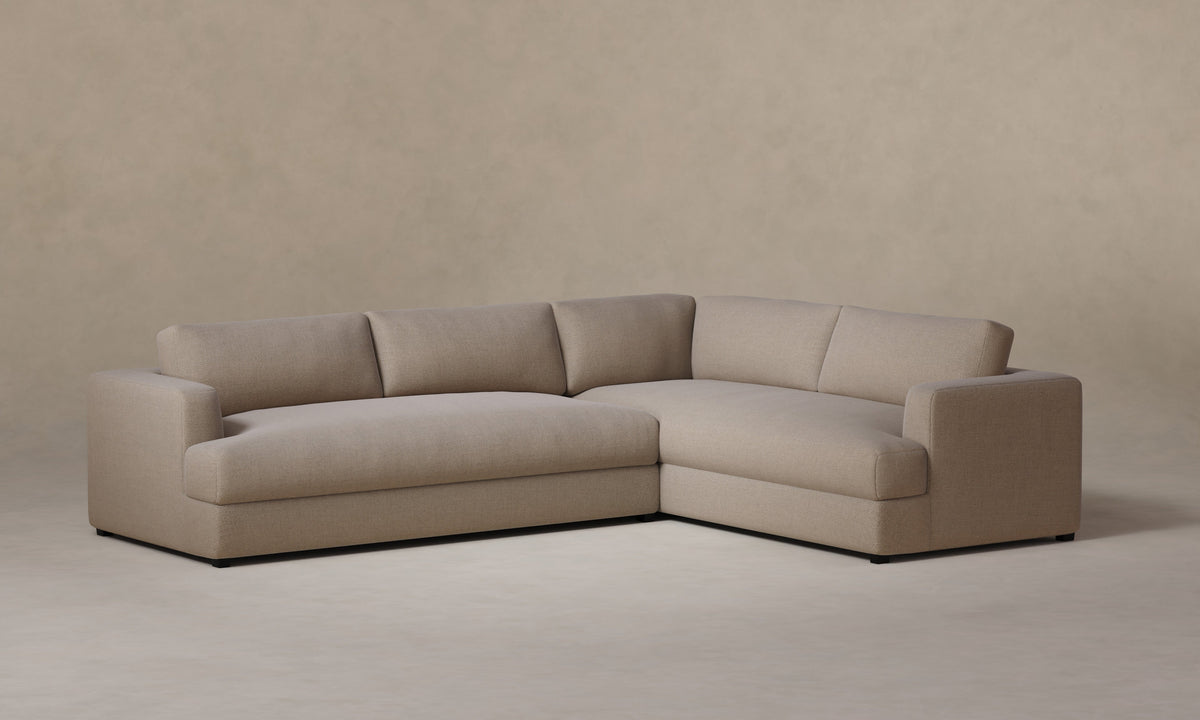 The Varick Sectional - Performance Textural Weave Earthen
