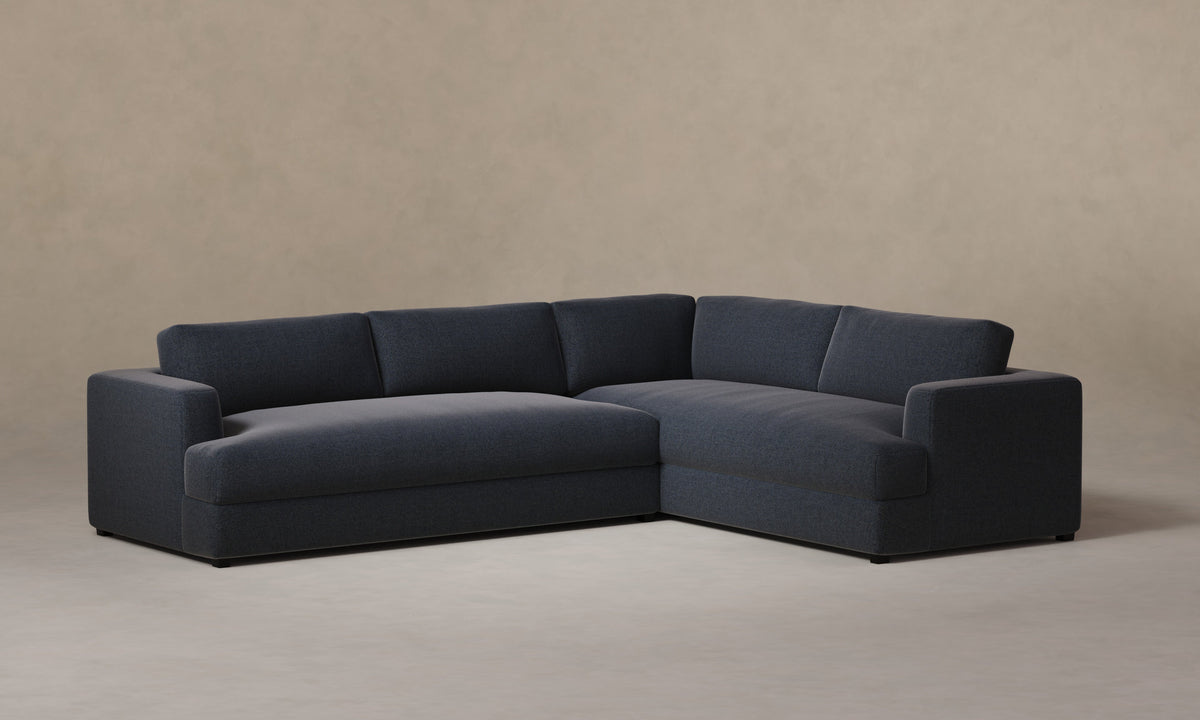 The Varick Sectional - Performance Textural Weave Marina