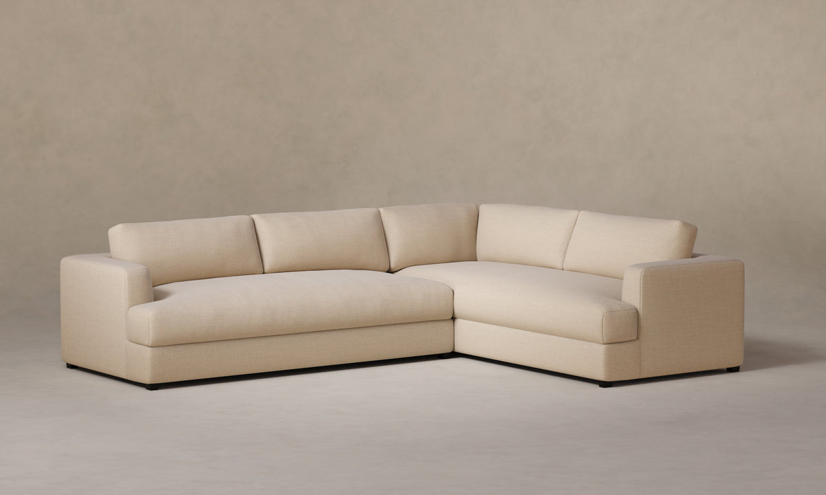 The Varick Sectional - Performance Textural Weave Savanna