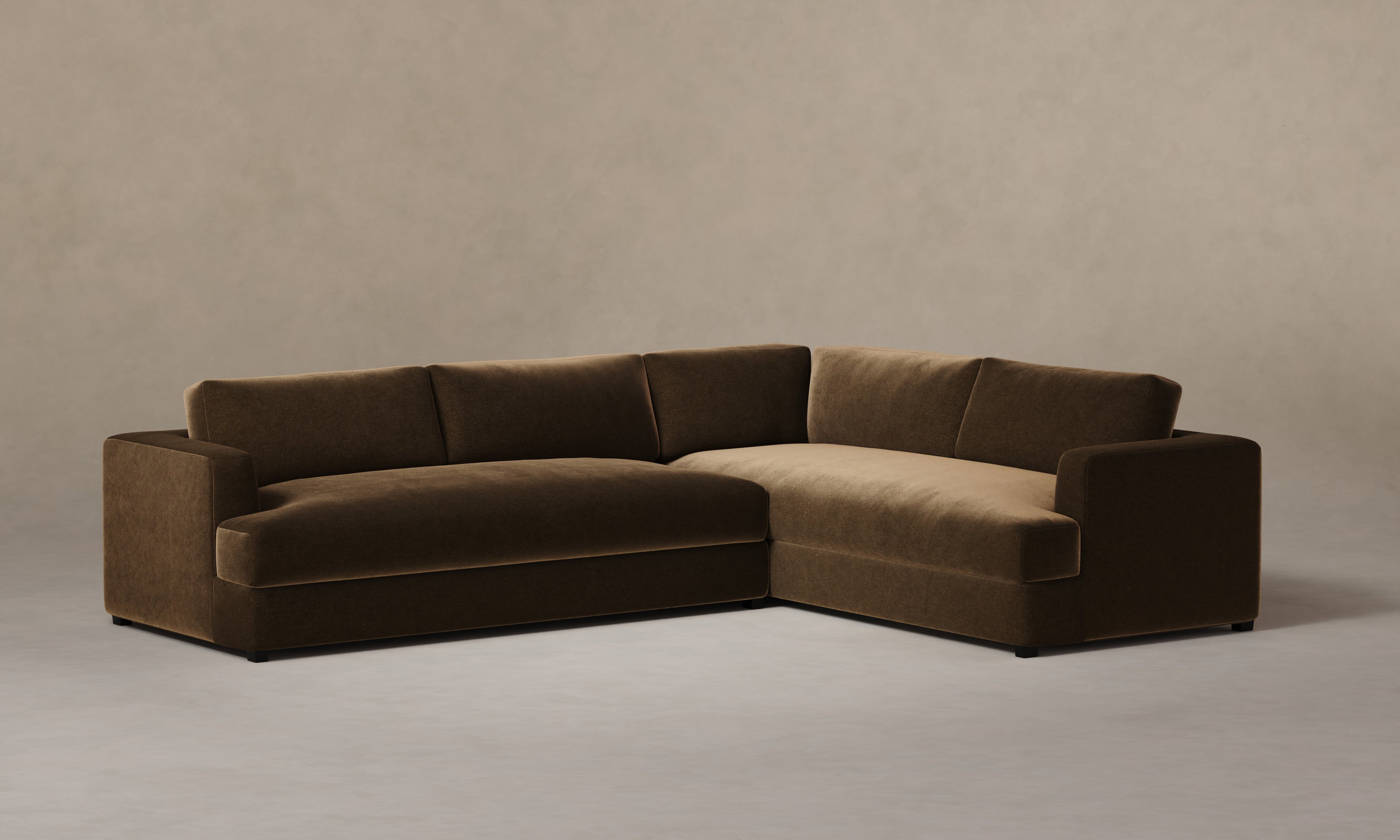ノブhystericglamour NASHVILLE Velvet The Varick Sectional - Performance Velvet Bark – Maiden Home