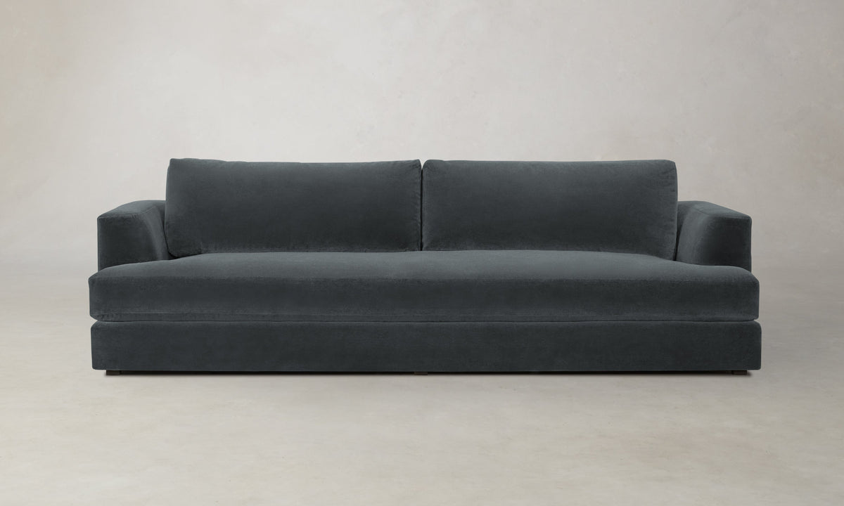 The Varick Sofa - Marled Alpaca Velvet Basalt