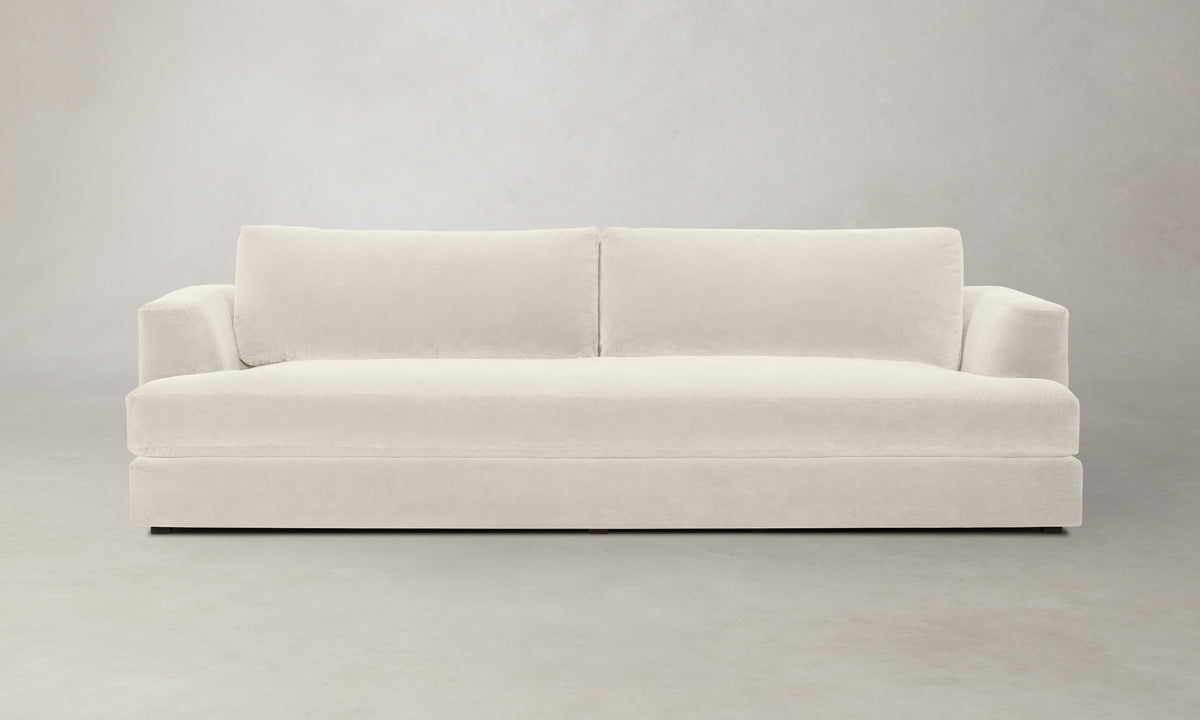 The Varick Sofa - Marled Alpaca Velvet Porcelain