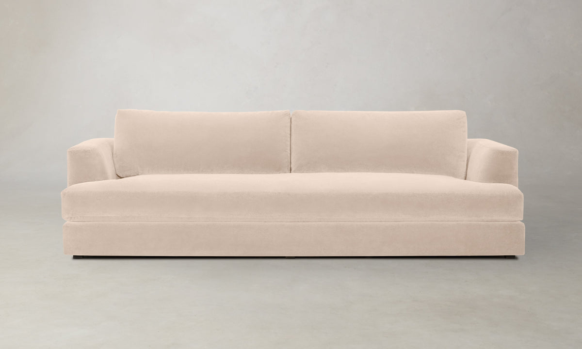 The Varick Sofa - Marled Alpaca Velvet Rosette