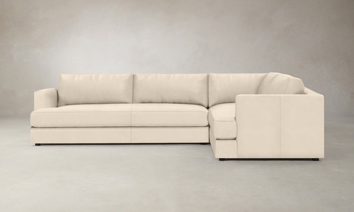 The Varick Sectional - Costa Leather Sesame