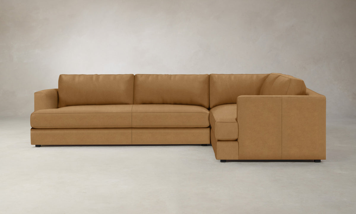 The Varick Sectional - Costa Leather Nutmeg