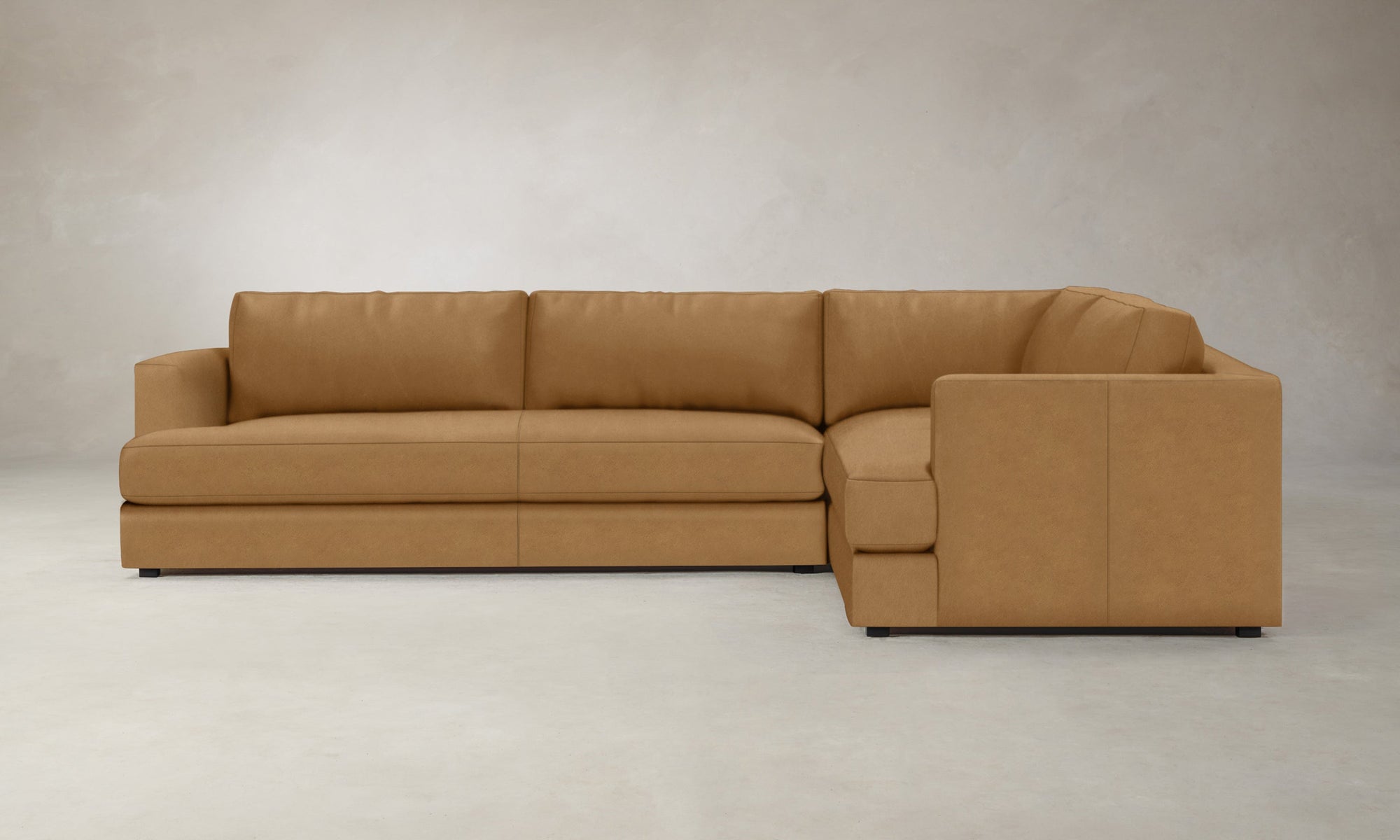 The Varick Sectional - Costa Leather Nutmeg