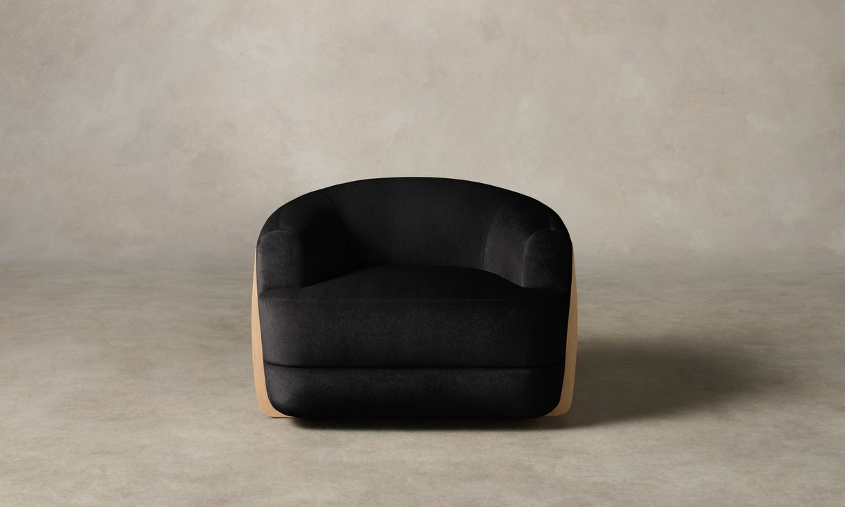 The Vera Chair - Deep Pile Mohair Noir