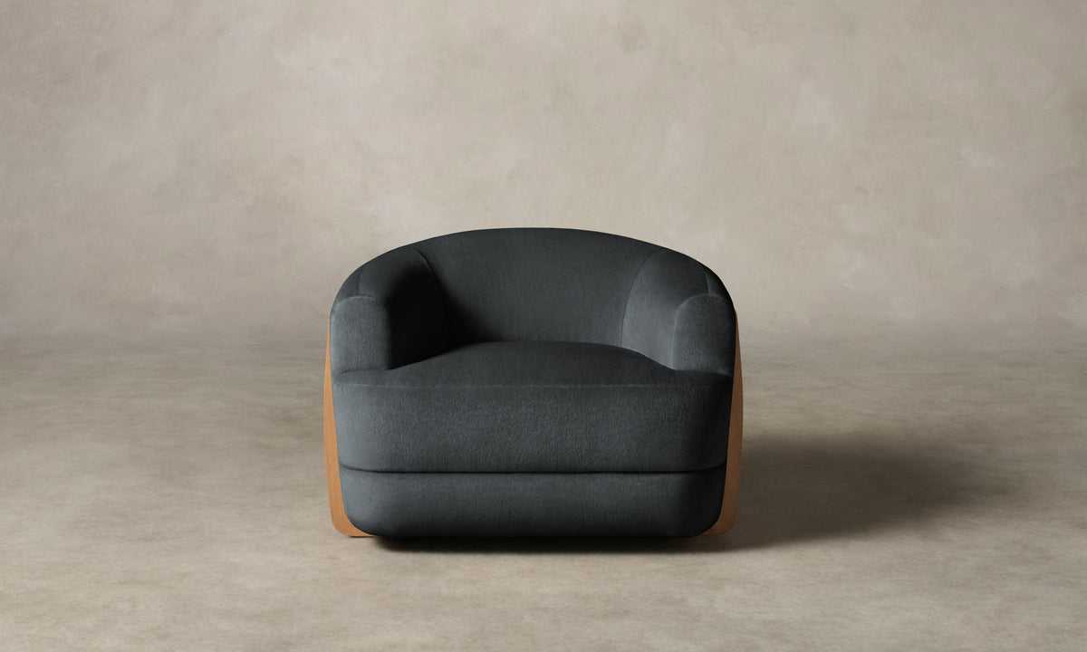 The Vera Chair - Marled Alpaca Velvet Basalt