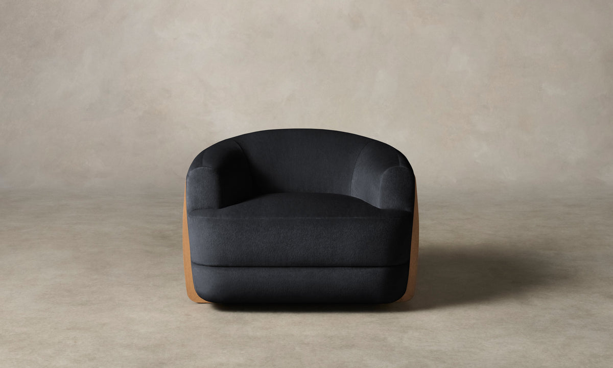 The Vera Chair - Marled Alpaca Velvet Nightfall