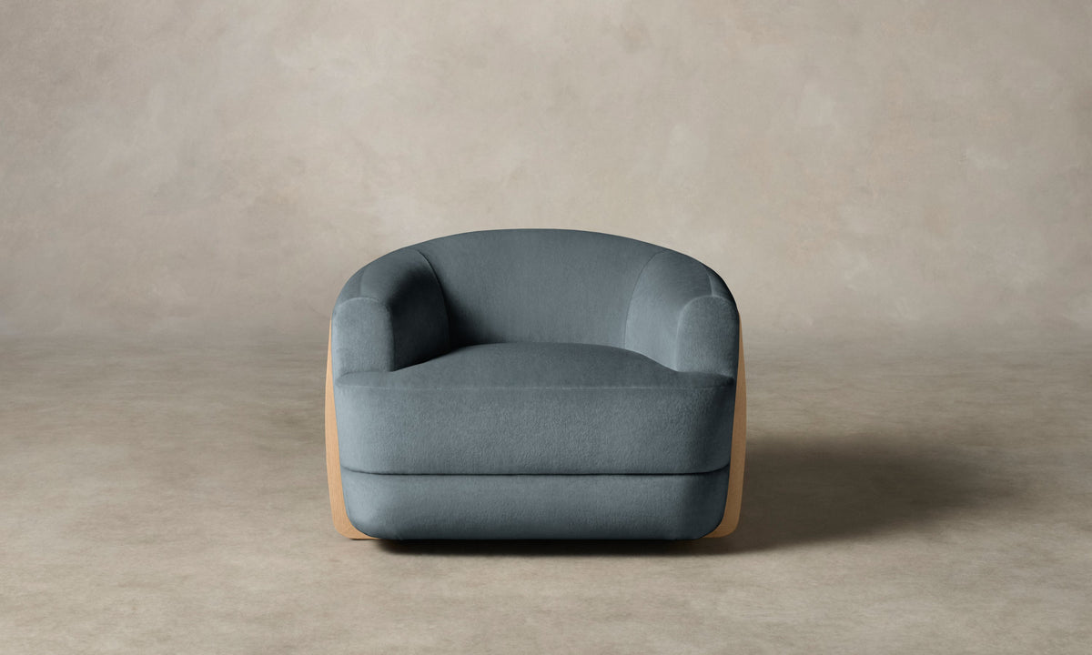 The Vera Chair - Mohair Slate Blue
