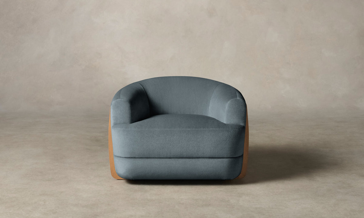 The Vera Chair - Mohair Slate Blue