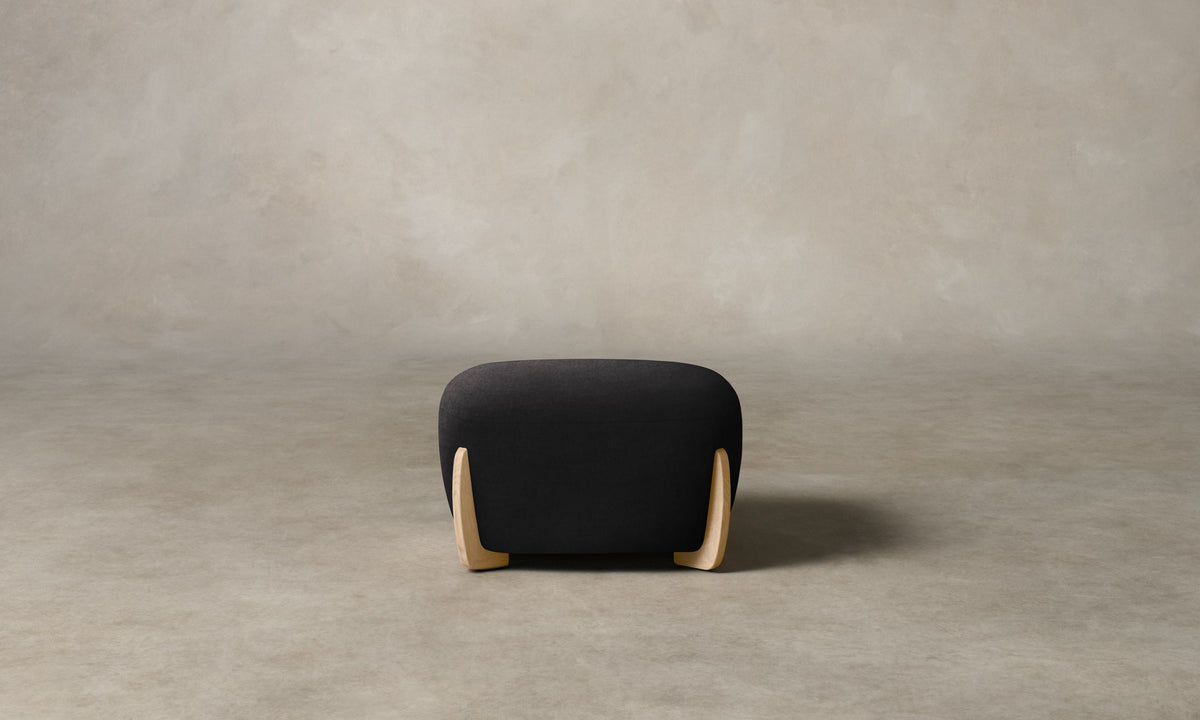 The Vera Ottoman - Deep Pile Mohair Noir