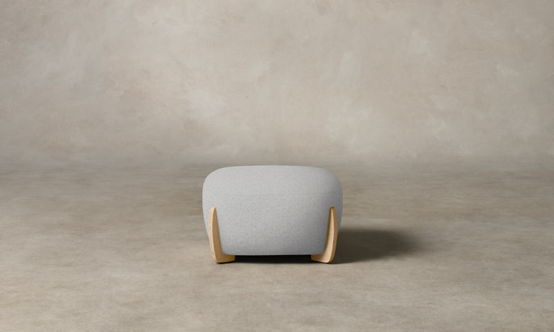 The Vera Ottoman - Italian Brushed Wool Moon