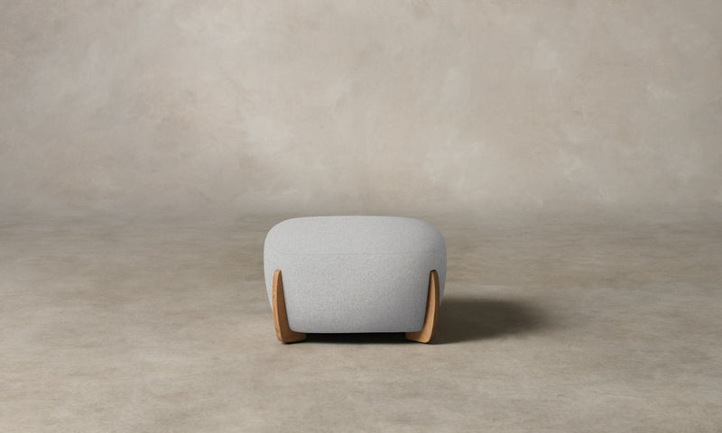 The Vera Ottoman - Italian Brushed Wool Moon
