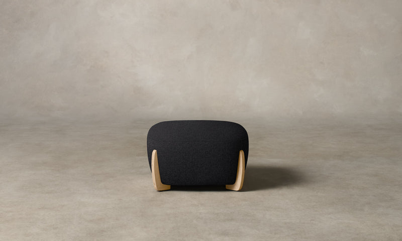 The Vera Ottoman - Italian Brushed Wool Pepper