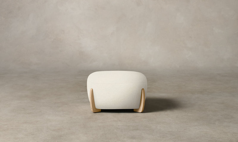 The Vera Ottoman - Italian Brushed Wool Vanilla