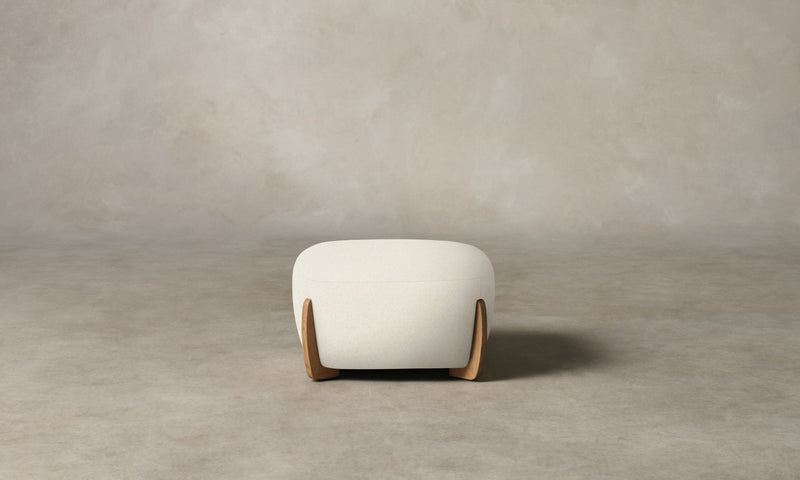 The Vera Ottoman - Italian Brushed Wool Vanilla