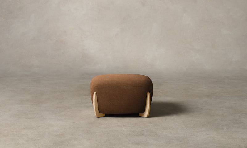 The Vera Ottoman - Marled Alpaca Velvet Whiskey
