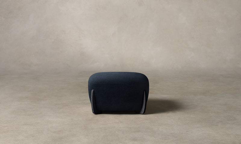 The Vera Ottoman in Mohair Admiral with Blackened