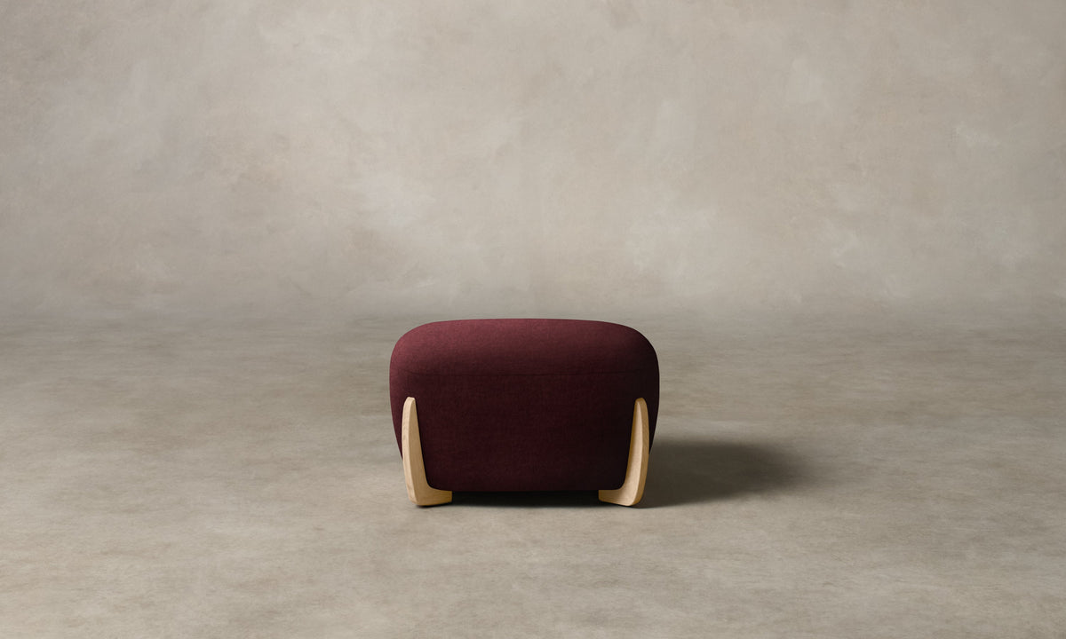 The Vera Ottoman - Mohair Crimson