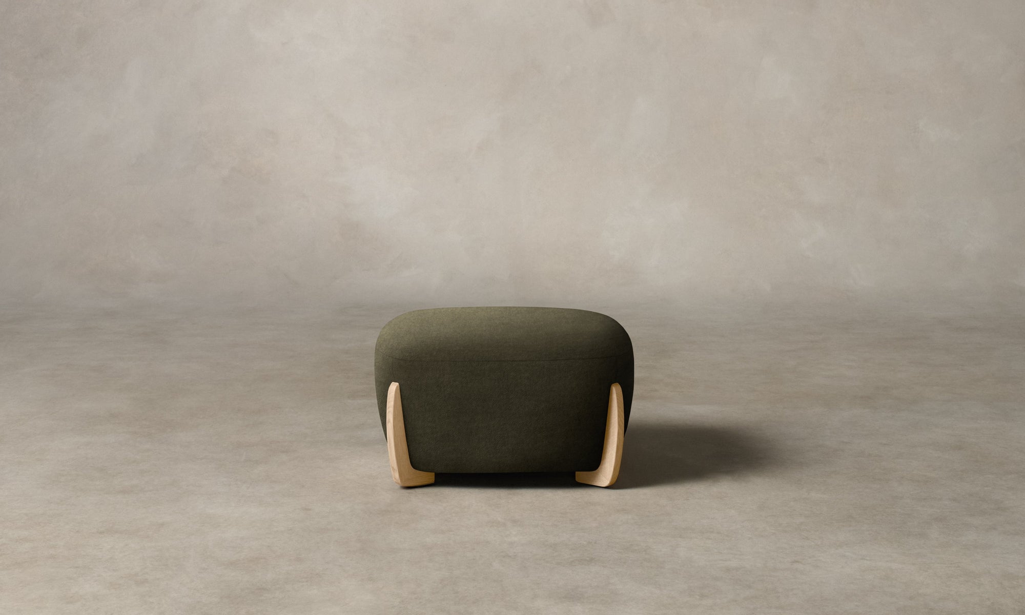 The Vera Ottoman - Mohair Moss