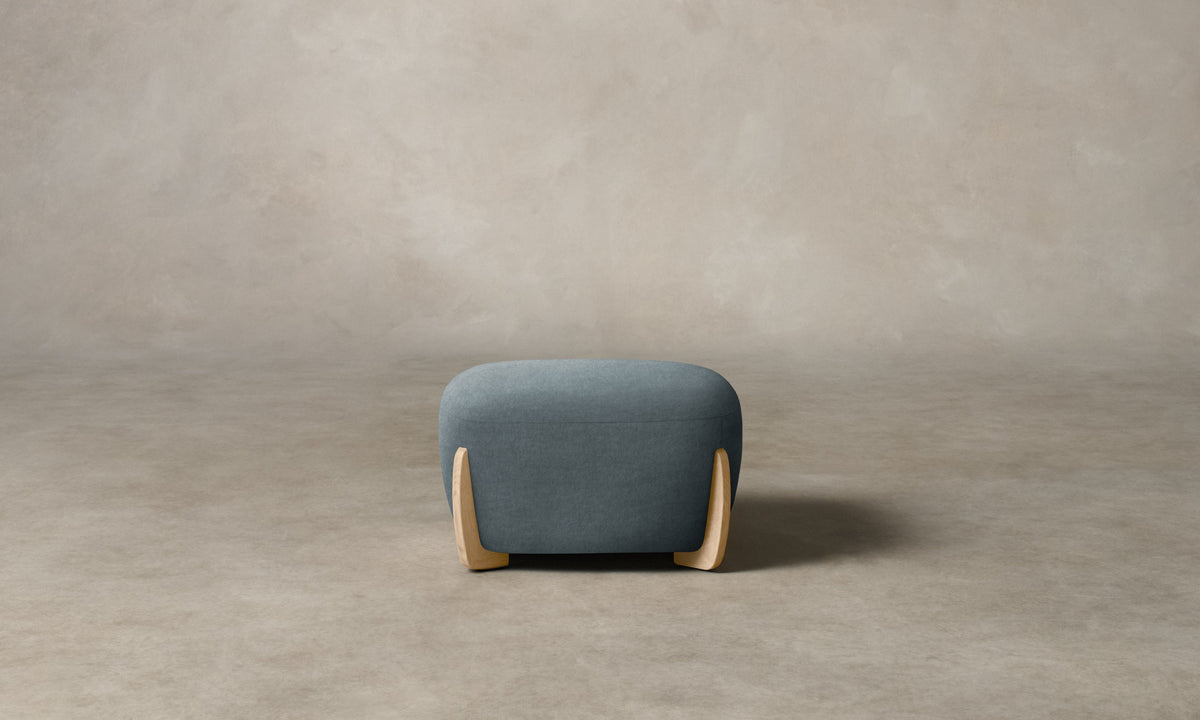 The Vera Ottoman - Mohair Slate Blue