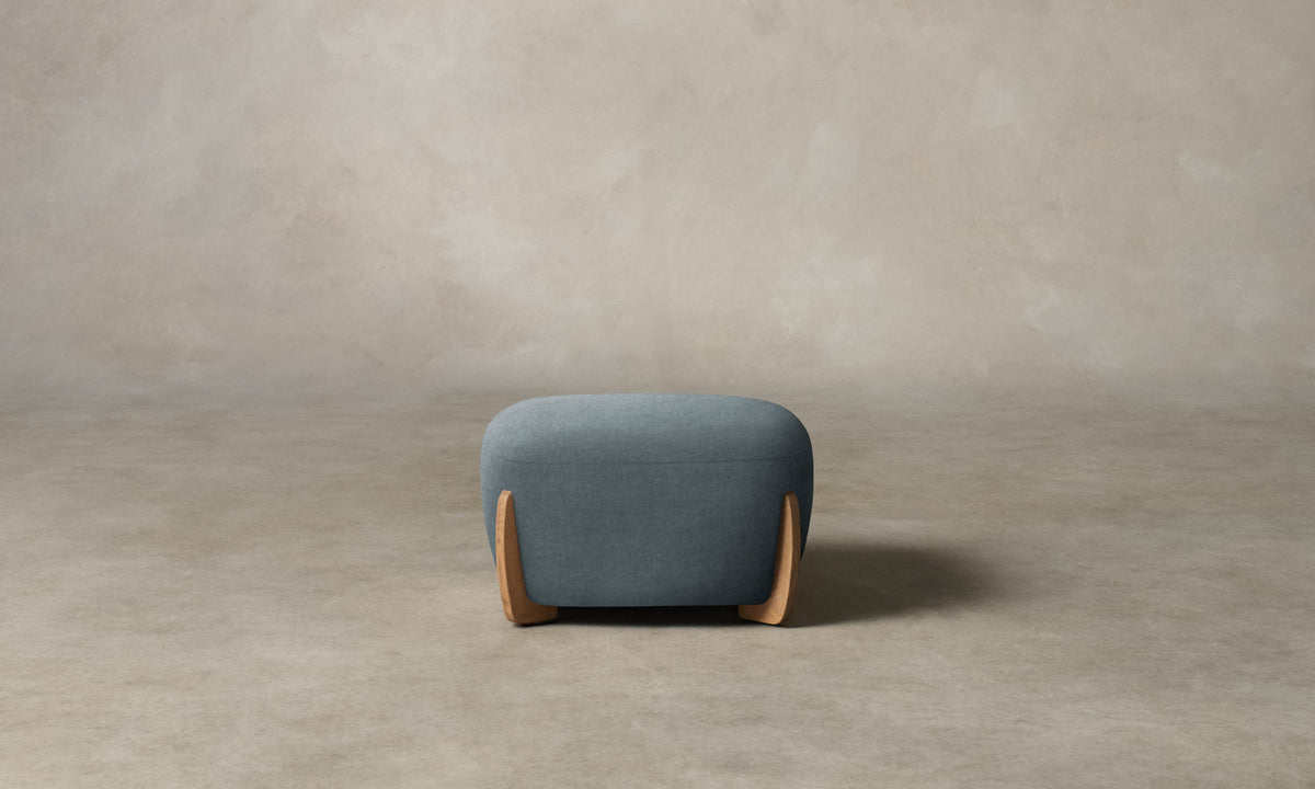 The Vera Ottoman - Mohair Slate Blue