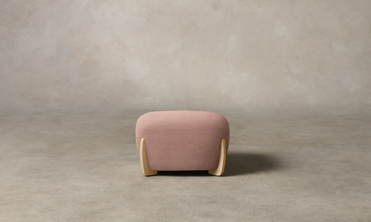 The Vera Ottoman - Performance Velvet Dusty Rose