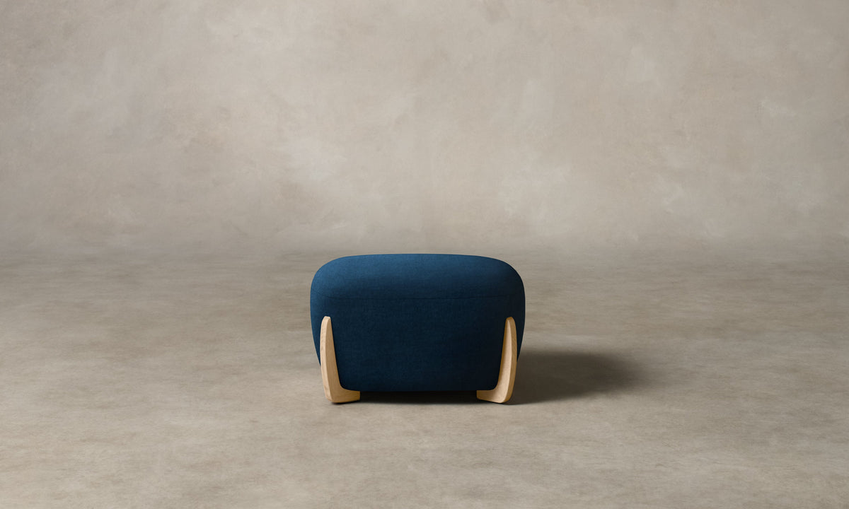 The Vera Ottoman - Performance Velvet Sapphire