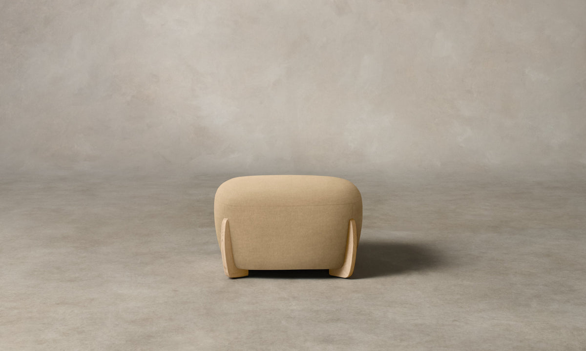 The Vera Ottoman - Performance Velvet Taupe
