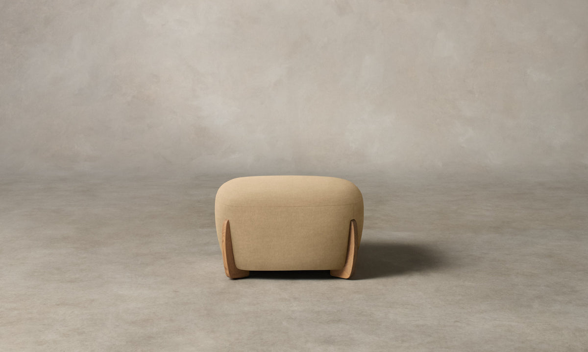 The Vera Ottoman - Performance Velvet Taupe