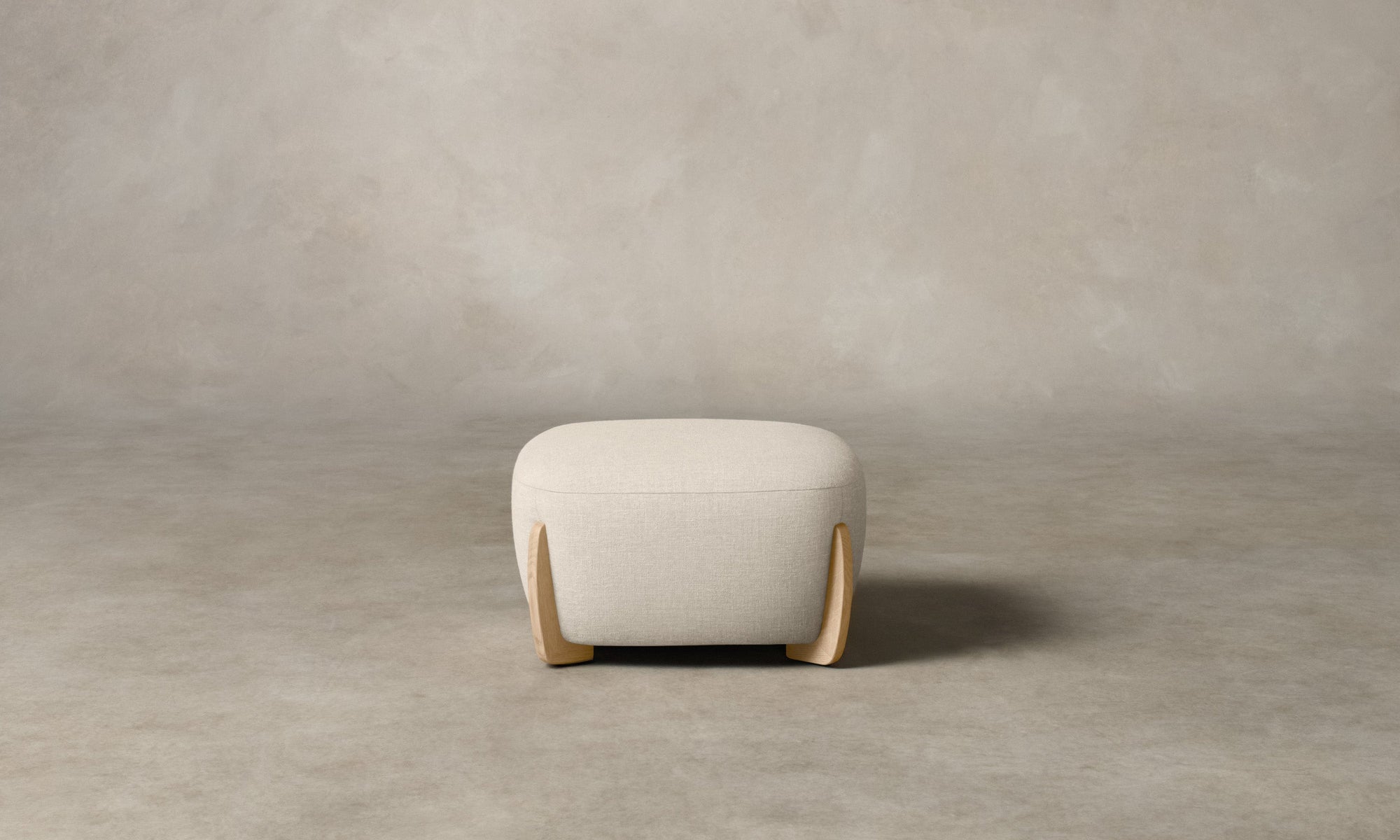 The Vera Ottoman - Performance Woven Chenille Desert